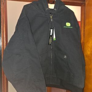 John Deere Black Hoodie with Logo